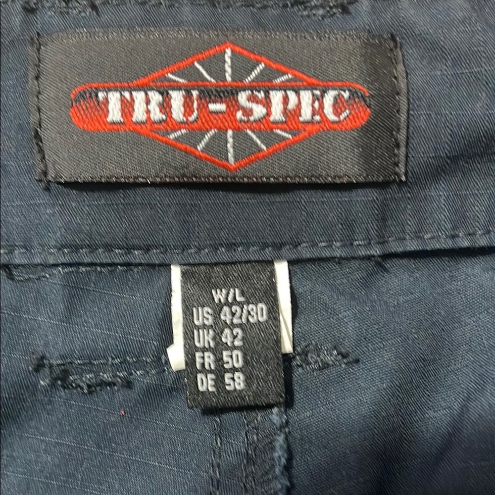 Tru-Spec Relaxed Navy Cargo Pants with Elastic Waist - Picture 6 of 6